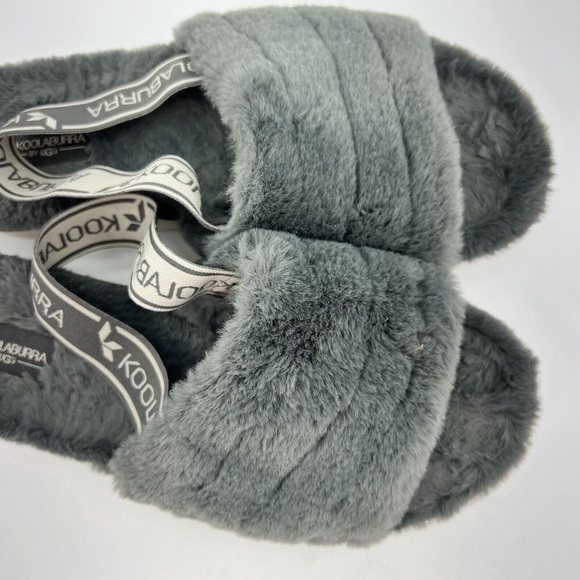 Koolaburra by UGG Women's Fuzz'n II FD1020K Gray Faux Fur Slippers - Size 11 - Picture 2 of 5